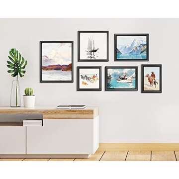 LaVie Home 8x10 Picture Frames (6 Pack, Black) Simple Designed Photo Frame with High Definition Glass for Wall Mount & Table Top Display, Set of 6 Classic Collection