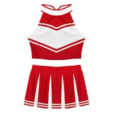 Stylish ACSUSS Women’s Cheerleading Costume Red Set