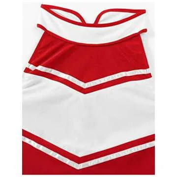 Stylish ACSUSS Women’s Cheerleading Costume Red Set
