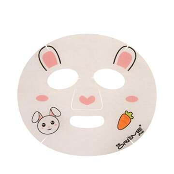 The Creme Shop Animal Sheet Mask, Korean, Hydrating, Collagen, Vitamin C, Anti-Aging - Pack of 3 (Bu...