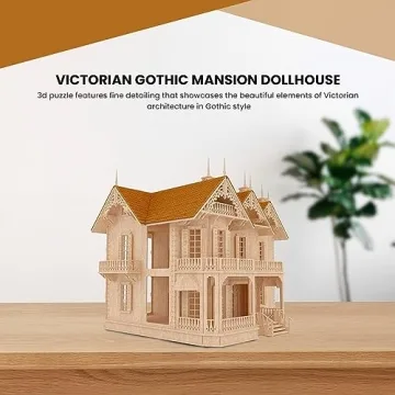 Victorian Gothic Mansion 3D Puzzle Wooden Model Kit