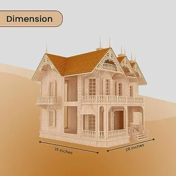 Victorian Gothic Mansion 3D Puzzle Wooden Model Kit