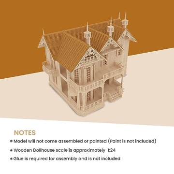 Victorian Gothic Mansion 3D Puzzle Wooden Model Kit