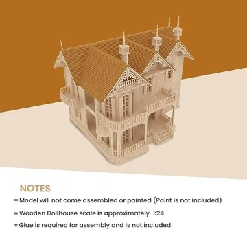 Victorian Gothic Mansion 3D Puzzle Wooden Model Kit