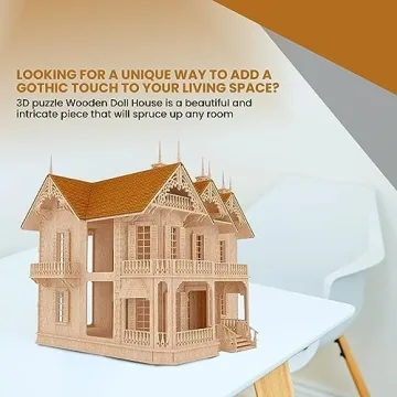Victorian Gothic Mansion 3D Puzzle Wooden Model Kit