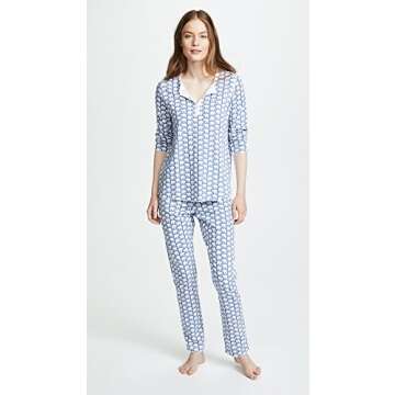 Roller Rabbit Women's Hathi PJ Set, Blue, S