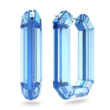 SWAROVSKI Lucent Hoop Earrings - Dazzling Blue Crystals