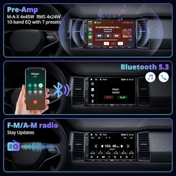 7" Double Din Car Stereo with Backup Camera