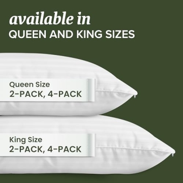 Beckham Hotel Collection Queen Size White Pillow Protector with Zipper Set of 2, Soft and Breathable Cotton Pillow Protector Covers