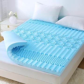 HUXMEYSON Cooling Gel Memory Foam Mattress Topper Queen