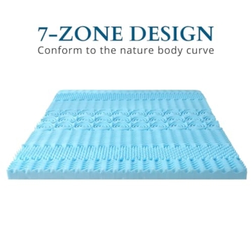 HUXMEYSON Cooling Gel Memory Foam Mattress Topper Queen