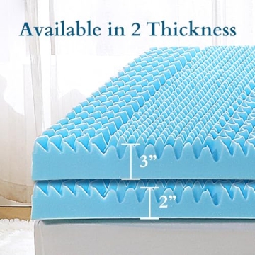 HUXMEYSON Cooling Gel Memory Foam Mattress Topper Queen
