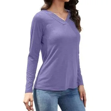 Shop Dimur V-Neck Long Sleeve Shirts for Women