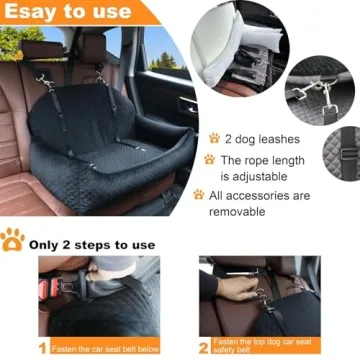 Dog Car Seat Bed for Large and Medium Pets