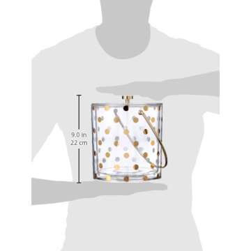 Kate Spade Acrylic Ice Bucket with Gold Dots - 3 Quart