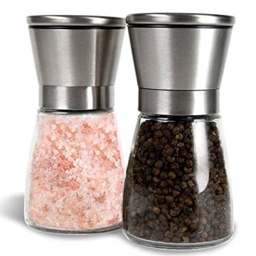 Premium Stainless Steel Salt and Pepper Grinder Set