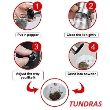 Premium Stainless Steel Salt and Pepper Grinder Set