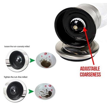 Premium Stainless Steel Salt and Pepper Grinder Set