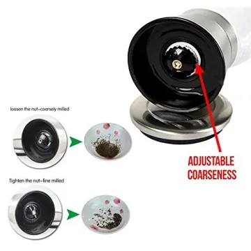 Premium Stainless Steel Salt and Pepper Grinder Set
