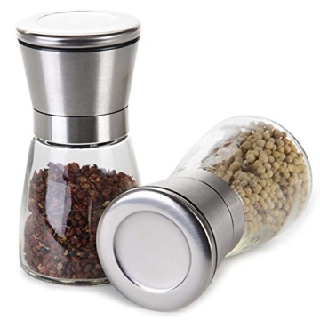 Premium Stainless Steel Salt and Pepper Grinder Set
