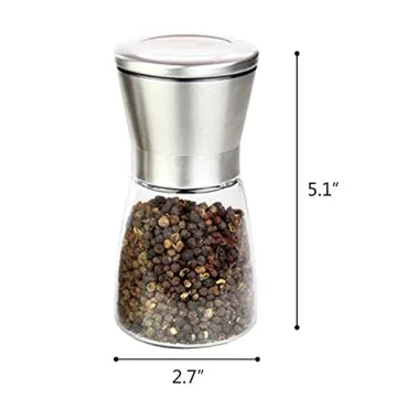 Premium Stainless Steel Salt and Pepper Grinder Set