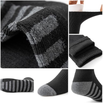 JOYNÉE 8 Pairs Men's Crew Work Cushion Socks for Peak Comfort