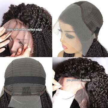 PRIMELACE Kinky Curly Lace Front Wig 20 inch Human Hair Wigs for Black Women 13x4 HD Lace Front Wigs Human Hair Pre Plucked Kinkycurly Human Hair Wig 180% Density