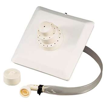 Aqua Select Floating Outdoor Pool Fountain | Adjustable Height Up to 16' Feet | Decorative Three Tier Grecian Fountain | for Above Ground or Inground Swimming Pools | Easy to Install | White