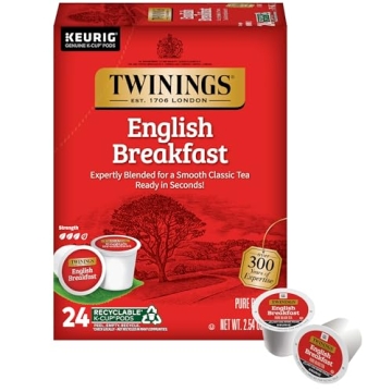 Twinings English Breakfast Tea K-Cups, 24 Count