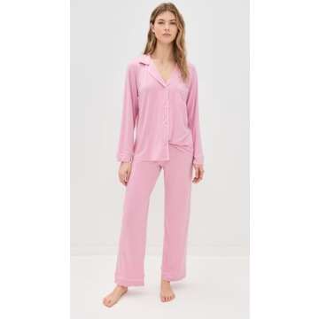 Eberjey Gisele Classic Women's Pajama Set | Long Sleeve Shirt + Long Pants