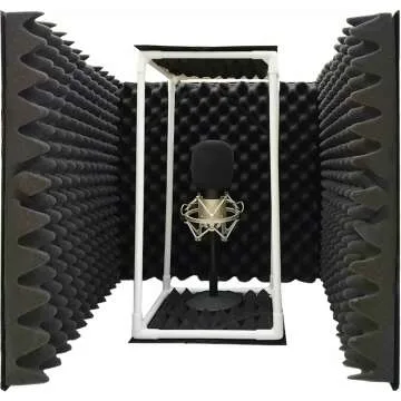 Adjustable Microphone Isolation Shield for Recording