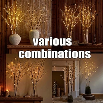 Fudios Lighted Willow Branches 100 LED Timed Decor