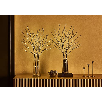 Fudios Lighted Willow Branches 100 LED Timed Decor