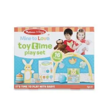 Melissa & Doug Mine to Love Toy Time Play Set for Dolls with Activity Gym, Stacker, Blocks, More (16 pcs)