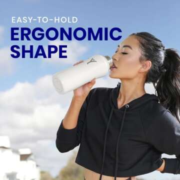 DYLN Alkaline Water Bottle | Portable Hydrogen Water Bottle Creates Hydrogen-Rich Water up to 9.5 pH | Vacuum Insulated Stainless Steel Keeps Water Cold for 24 Hours | 40 oz, Black