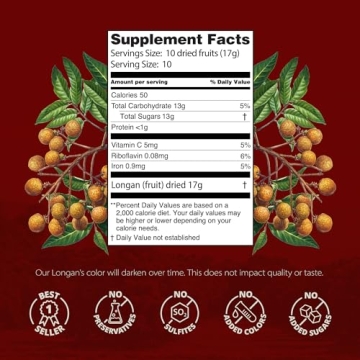 Dragon Herbs Longan 6 oz | Nutrient-rich Vegan Snack