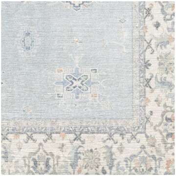 RUGGABLE Washable 8x10 Large Area Rug, Verena Soft Blue, Premium Rugs for Living Room, Bedroom, Kitchen, Office, Nursery with Gripper Non Slip Pad