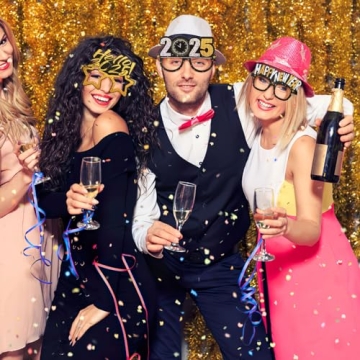 Exciting 2025 New Years Glasses 9pcs for Festive Celebrations