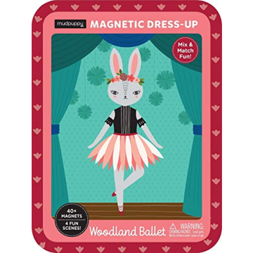 Mudpuppy Woodland Ballet Magnetic Dress-Up Set for Kids