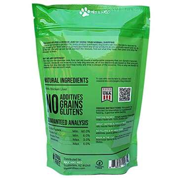 Max and Neo Freeze Dried Chicken Liver Dog Treats - Single Ingredient, Pasture Raised, Antibiotic Free, Human Grade Chicken Grown in The USA - We Donate 1 for 1 to Dog Rescues for Every Product Sold