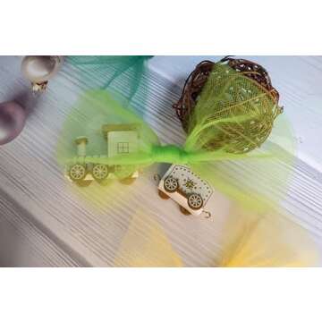 Traico Apple Green Tulle Fabric Roll 6" x 200 Yards (597 ft) for Home Décor Wedding Gift Wrapping Tutu Skirt Crafts DIY