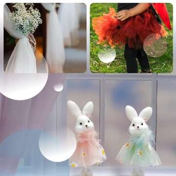 Traico Apple Green Tulle Fabric Roll 6" x 200 Yards (597 ft) for Home Décor Wedding Gift Wrapping Tutu Skirt Crafts DIY