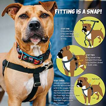 2 Hounds Design Freedom No-Pull Dog Harness, Adjustable Comfortable Control for Dog Walking, Made in USA (Leash Sold Separately) (Small 5/8") (Jelly Bean)
