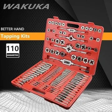 WAKUKA 110 Piece Tap and Die Set with Storage Case | Ultimate Threading Kit