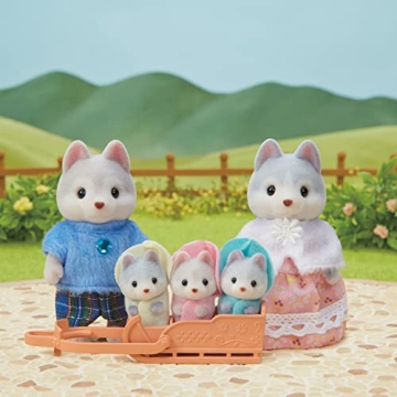 Calico Critters Husky Family - 5 Collectible Doll Figures