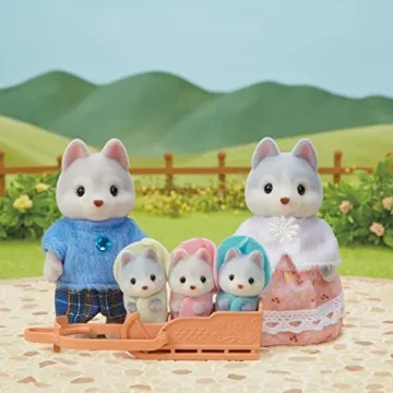 Calico Critters Husky Family - 5 Collectible Doll Figures