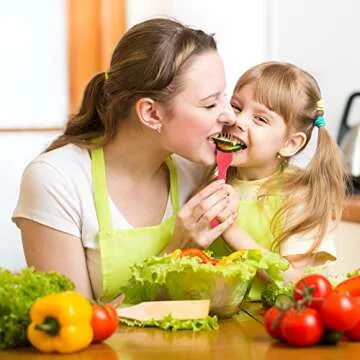 Jawbush 16 Pcs Kids Utensils Set - Safe, Colorful, Durable Silverware