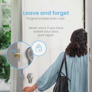 Lockly Flex Touch Smart Lock - Secure Keyless Entry with Fingerprint Recognition, Bluetooth Connectivity, and Smartphone Control - Enhanced Home Security Solution
