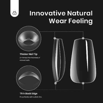 Beetles Gel Nail Tips Kit 240Pcs Short Coffin Shaped Tips, Easy Nail Extension Set with 5 in 1 Nail Glue, Innovative Led Lamp Funny Diy False Nail Tips Art Decoration Acrylic Nail Kit