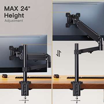 ErGear Monitor Desk Mount: Ergonomic Stand for 13-32 Inch Screens